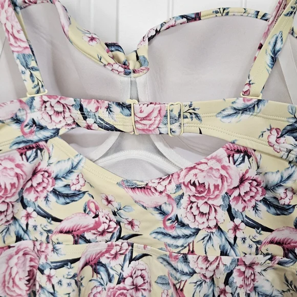 Torrid Yellow and Pink Tankini Top - Picture 9 of 11